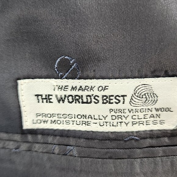 Christian Dior Le Connaisseur Mens 40R Blazer Navy Pure Virgin Wool - Picture 6 of 13